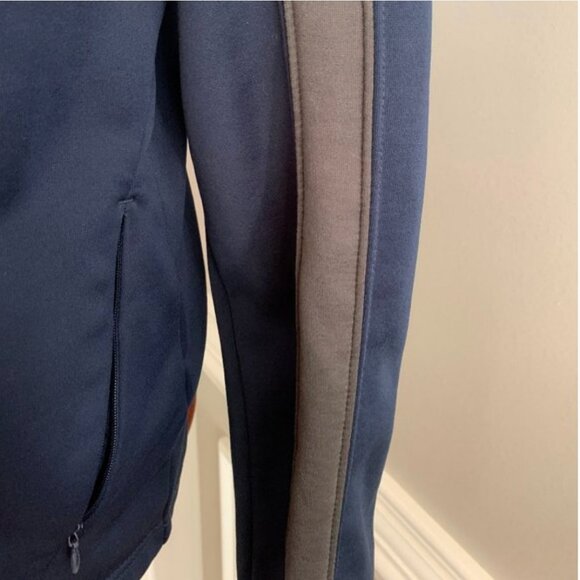 Antigua Men's Full Zip Fleece Navy Blue and Gray Jacket Size Small - Picture 3 of 8